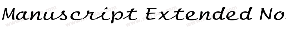 Manuscript Extended Normal字体转换